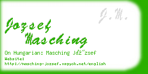 jozsef masching business card
